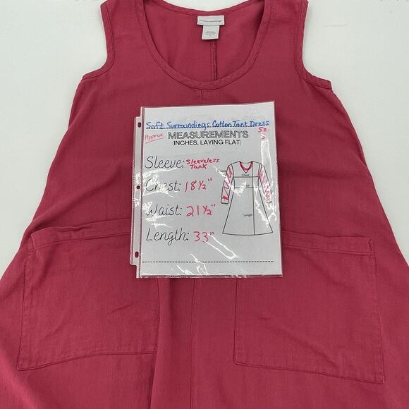 Soft Surroundings Women's Cotton Tank Sun Dress, Sz. S Shark-bite Hem *READ* - Picture 5 of 7